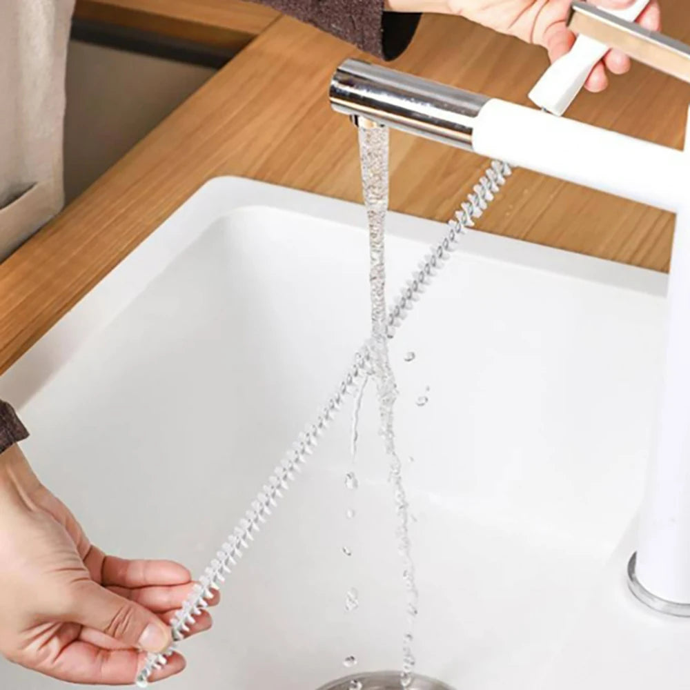 1pc Sink Drain Cleaning Brush, Drain Clog Remover, Bendable Sink Overflow Sewer Drain Brush For Bathroom Kitchen Accessories Home Supplies