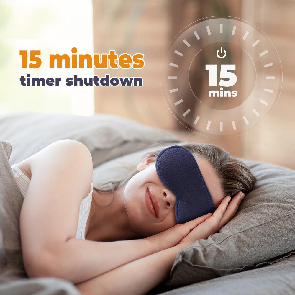 Electric Heated Eye Mask, USB Eye Mask for Dry Eyes with Constant Heating Temperature, Warm Compress Heating Pad for Sleep Dark Circles Removal Eye Strain Massage Relaxation Mask