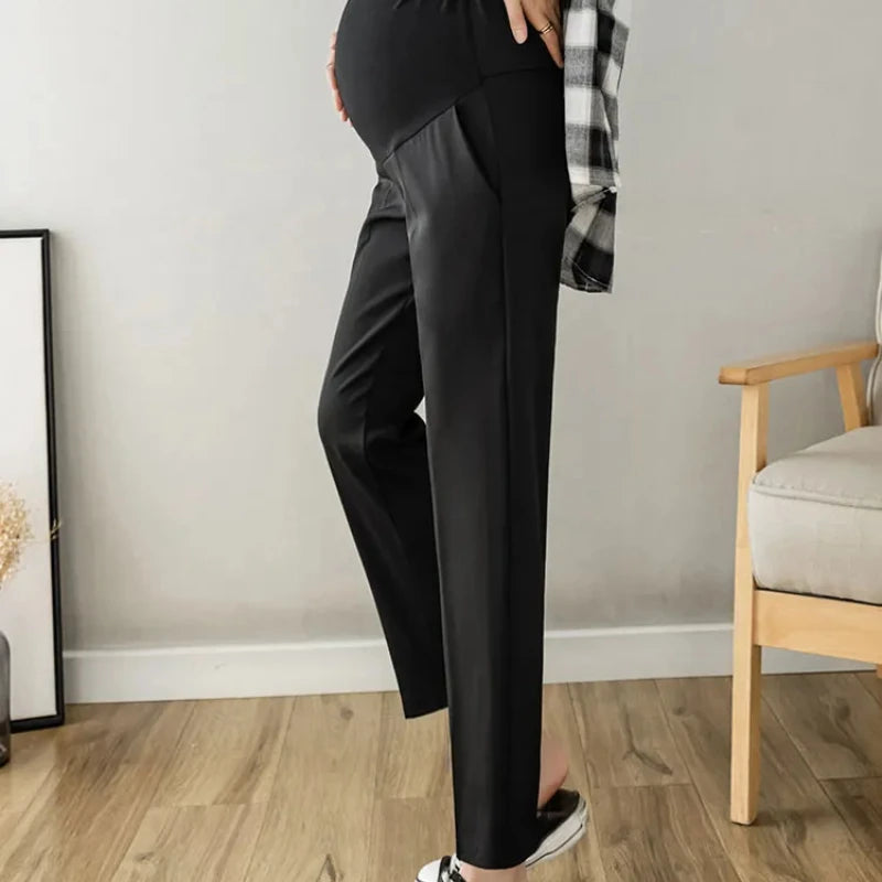 NEW Arrivals M-3XL Plus Size Beige/Black Color Maternity Work Pants Pregnancy  Extender Office Wear Clothing Fashion Trousers Adjuster Women Pregnancy  Clothes