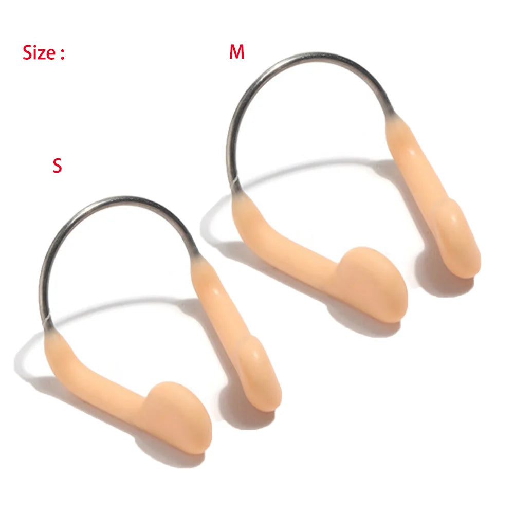 3 PCS Set S-M Size Durable No-Skid Soft Silicone Steel Wire Nose Clip for Women Men Swimming Diving Water Sports Set Swimming Nose Clip