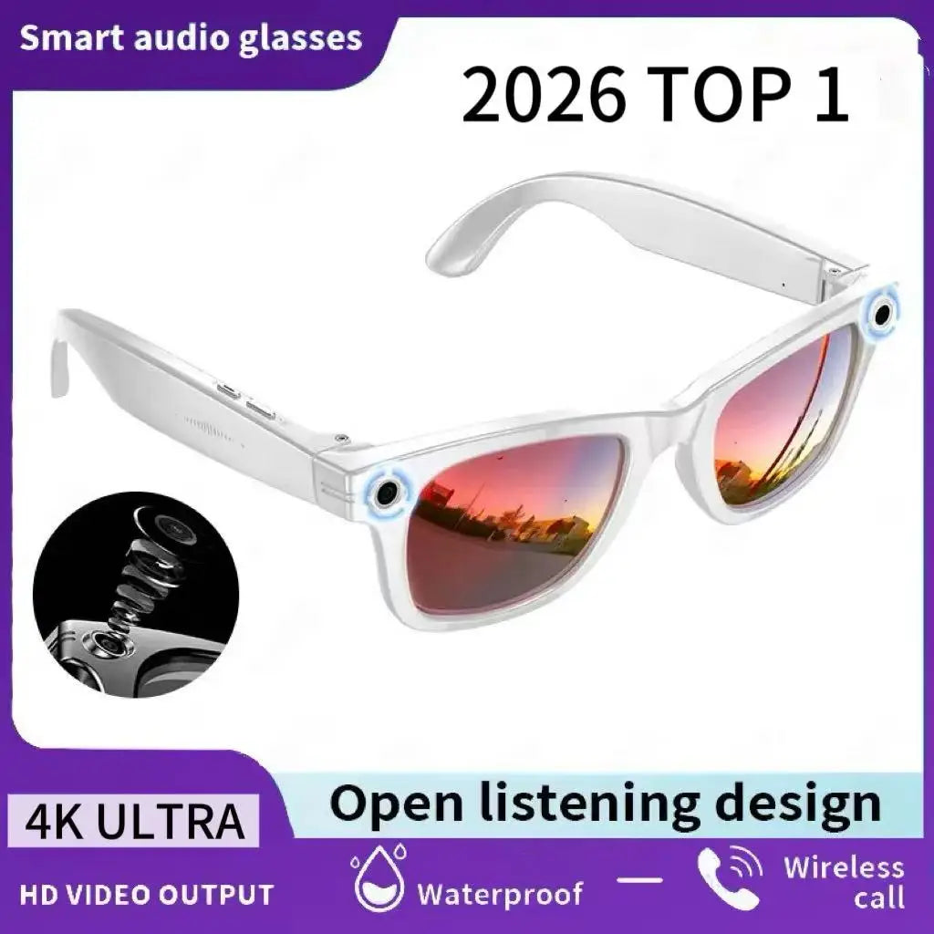 TOP 1 for Meta AI ChatGPT Smart Glasses 13MP Camera Video Recording 100+ Languages Translation Sunglasses Bluetooth Call Music Play