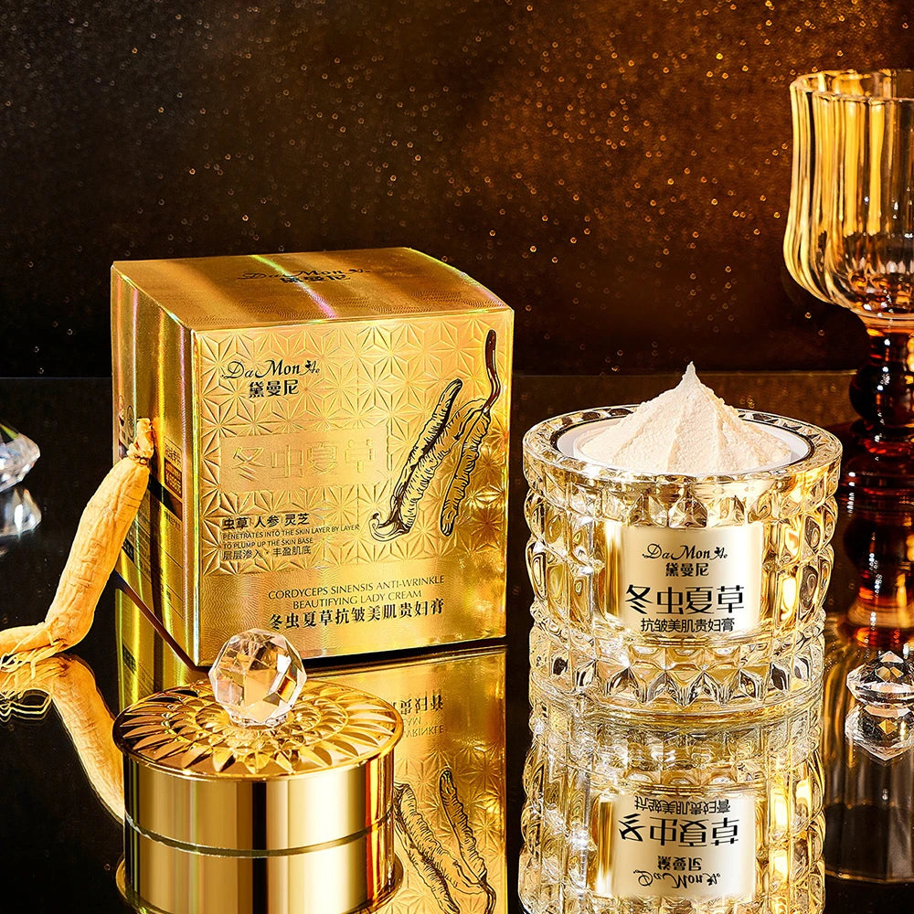 NEW Korean Beauty Salon Cordyceps Sinensis Moisturizing Nourishing Luxury Face Cream Hydrating Face Primer Concealer Brighten Facial Cream Women Skin Care Supplies Korean Products