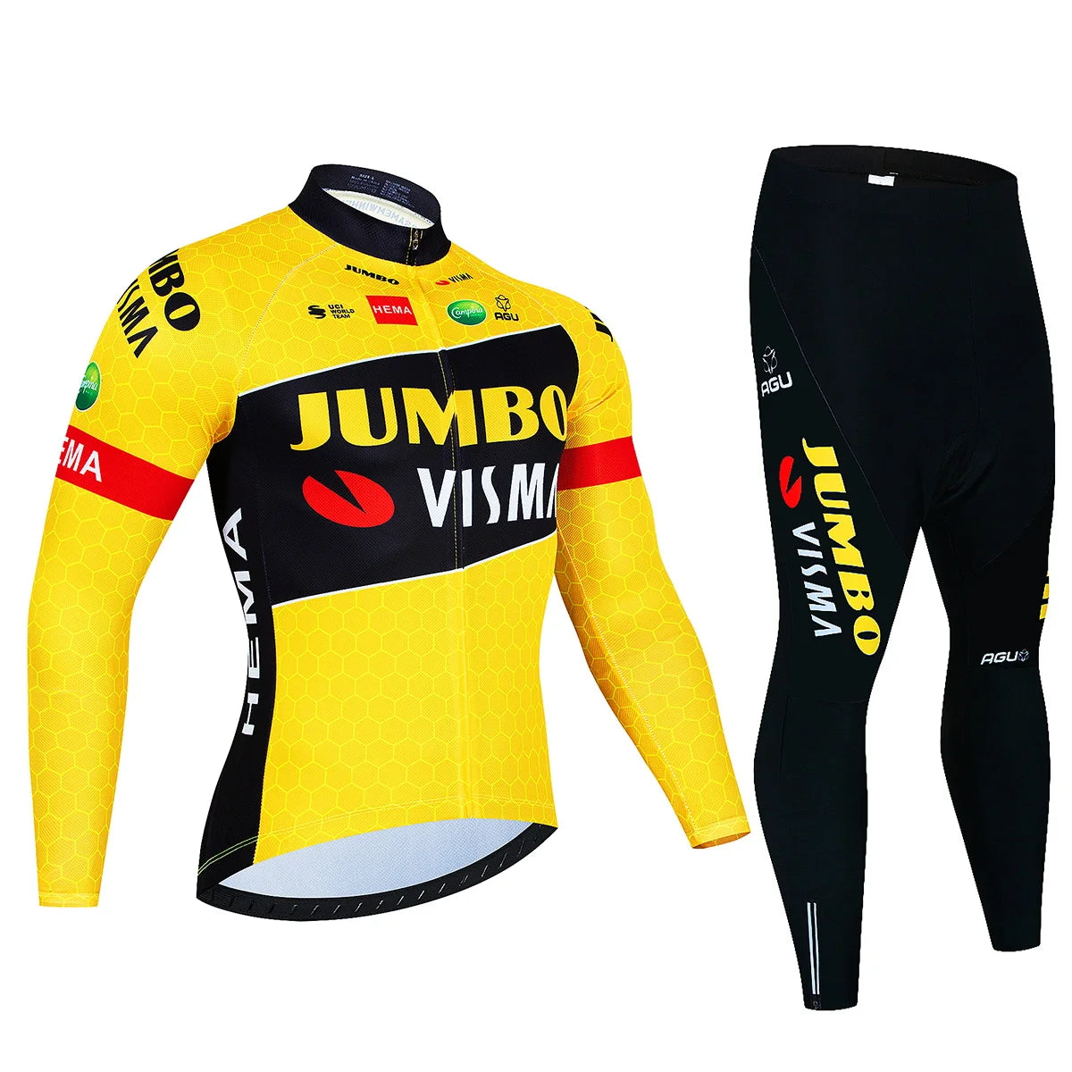 New JUMBO VISMA Autumn Maillot Cycling Jersey Set Cycling Clothing Suit Men s Long Sleeve MTB Bike Road Pants Bib Ropa