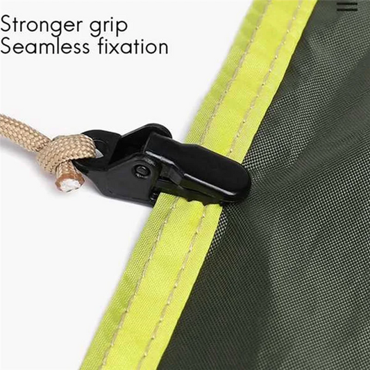 NEW 100PCS Set Tent Awning Canopy Clamp Tarp Canvas Alligator Clip Outdoor Camping Beach Canopy Pull Point Hook Windproof Fixing Clip Camping Hunting Fishing Accessories