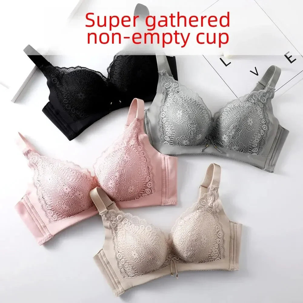 NEW Arrivals 5 Colors 8CM Thickened Non-Empty Cup Underwear Small Chest Gather Anti-Sagging Hand-Cup Build-In Bra Adjustable Women Bra Girls Underwear Apparel Accessories