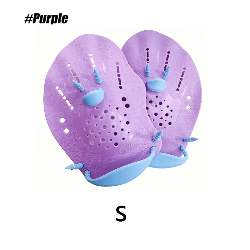 Women/Men/Kids 1Pair 4 Colors Swim Silicone Hand Paddles Swim Training Hand Support Paddles with Adjustable Straps, Water Pool Beach Swim Practice Swimming Accessories Bathing Supplies