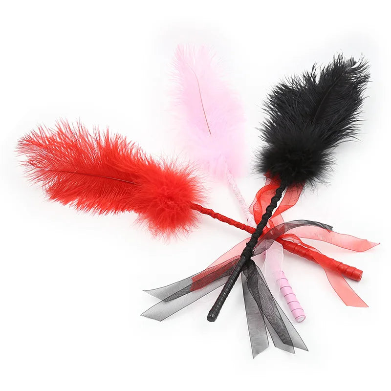 SM Adult Fun Products  Couple Flirtation  Ostrich Feather Stick  Party Club  Performance Props