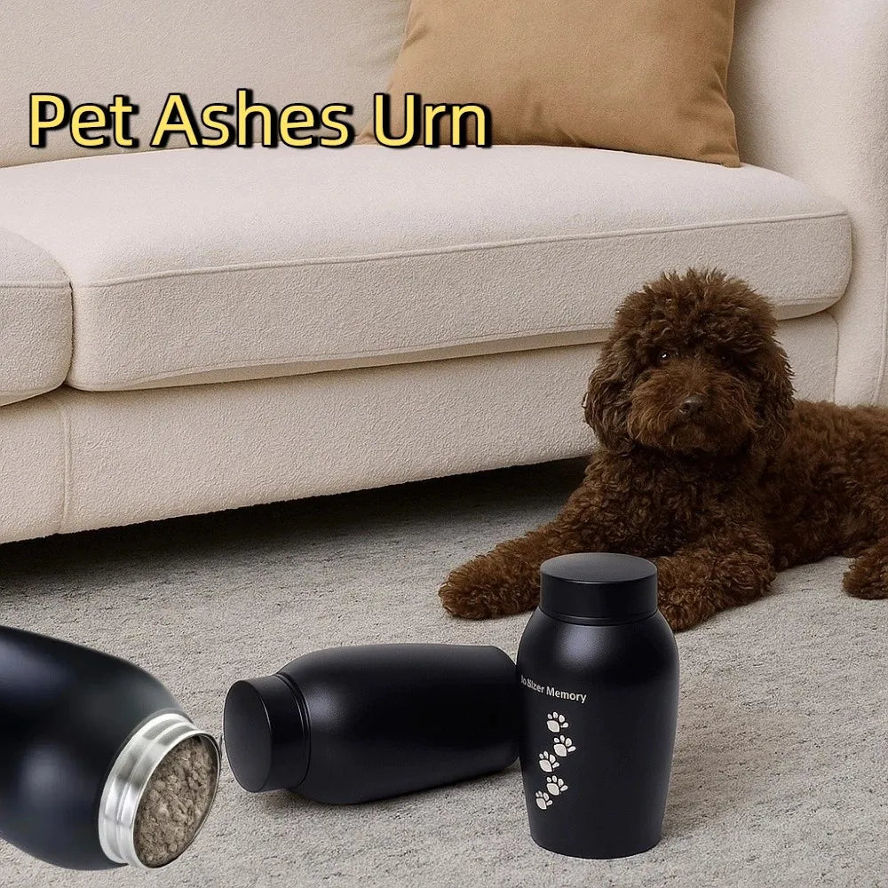 20 Styles Pets Last Farewell Columbarium Stainless Steel Pet Ashes Urn Black Moisture-Proof Memorial Pet Urn Portable Pet Cremation Urn For Small Animals