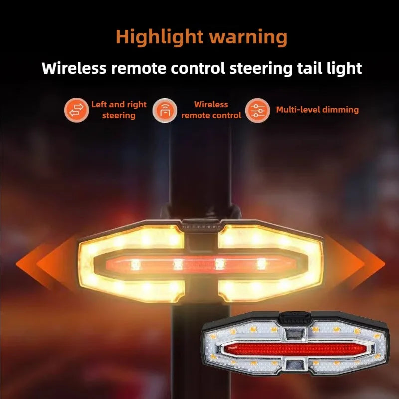 5 PCS Set Bike Turn Light + Horn IP66 Waterproof USB Rechargeable LED Safety Tail Lamp for MTB Road Cycling Accessories