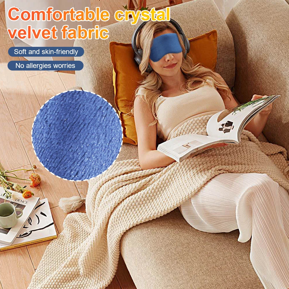 Electric Heated Eye Mask, USB Eye Mask for Dry Eyes with Constant Heating Temperature, Warm Compress Heating Pad for Sleep Dark Circles Removal Eye Strain Massage Relaxation Mask