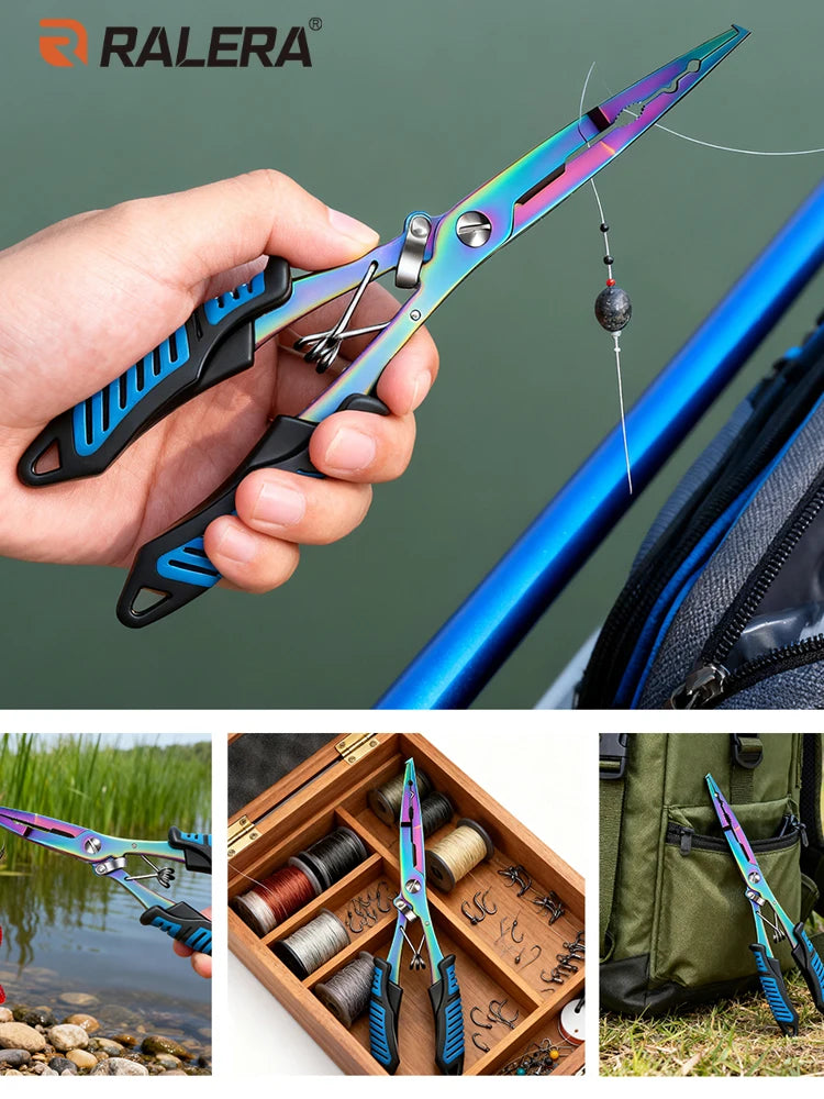 NEW Set Complete Fishing Pliers Accessory Set:  Fishing Gloves, Pliers, Fish Grippers, Protect Pliers Sheath, Fish Tape Measure Fishing Accessories Tools Set