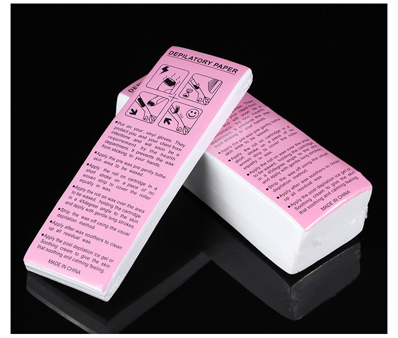 100pcs Women Men Hair Removal Wax Paper Nonwoven High Quality Body Leg Arm Hair Removal Epilator Wax Strip Paper Roll
