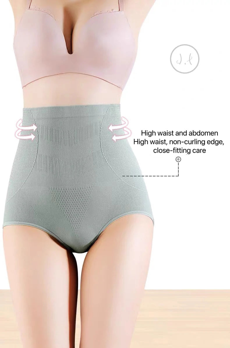 NEW Arrivals 3 PCS Set M-3XL Plus Size Women No Trace High Waist Shaping Panties Breathable Body Shaper Slimming Underwear Butt Lifter Tummy Control Panties Shapewear