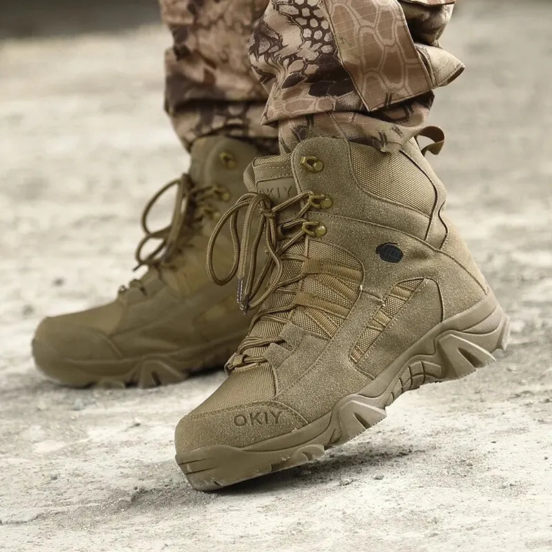 Tactical Boots Army Boots Men Military Desert Sneaker Waterproof Work Safety Shoes Climbing Hiking Shoes Ankle Men Outdoor Boots