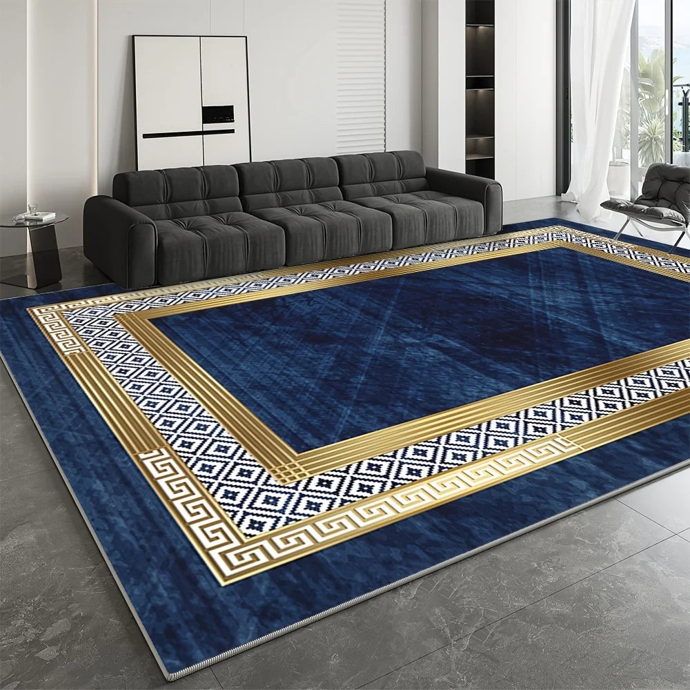 Luxury Velvet Area Rug 850g/SQM, Non-Slip High Pile Indoor Floor Carpet, Premium Lightweight Washable Bedroom Rug