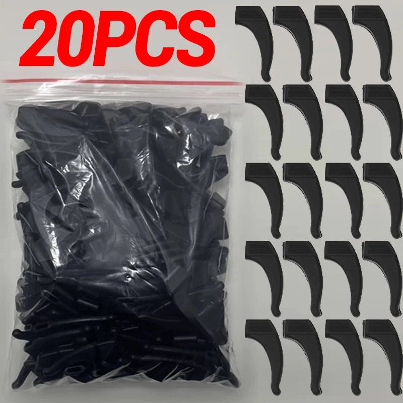 100 PCS Set Anti-Slip Silicone Ear Hooks Glasses Eyeglasses Leg Elastic Ear Grip Stopper Bracket Fastener Accessories Temple Anti-Fall Eyewear Holder Women Men Optical Accessories