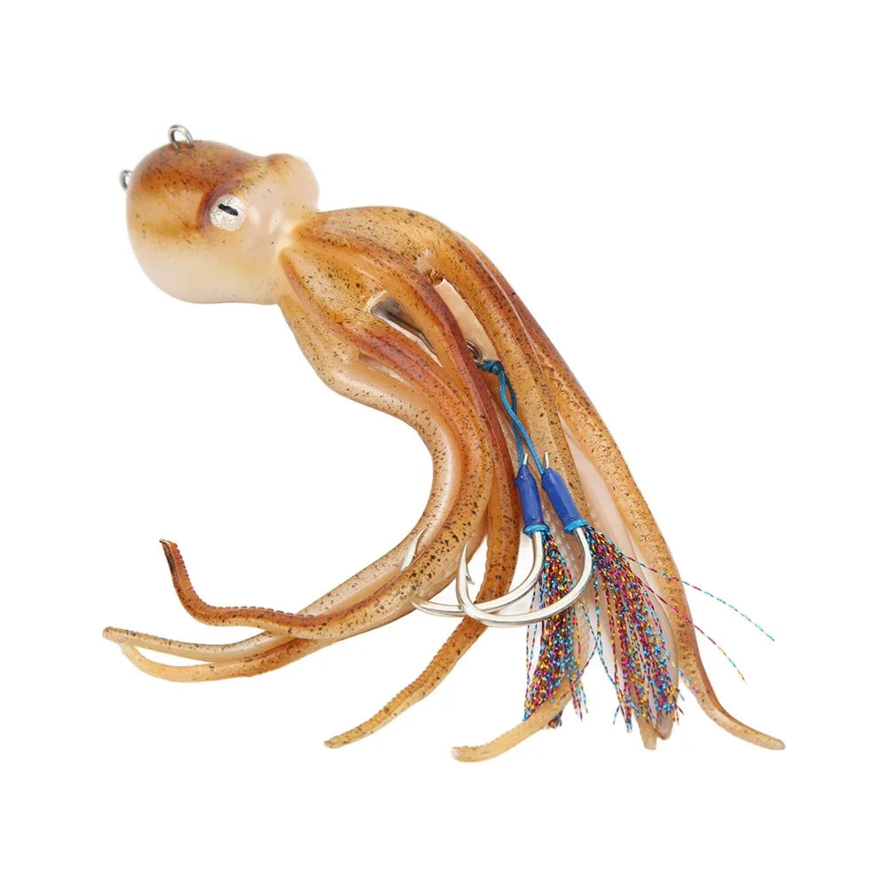 250gr-20CM  Ocean Fishing Portable Simulation Octopus Lures Soft TPE Octopus Jig 250g with 10 Ink Tablets Octopus Swimbait Ocean Fishing