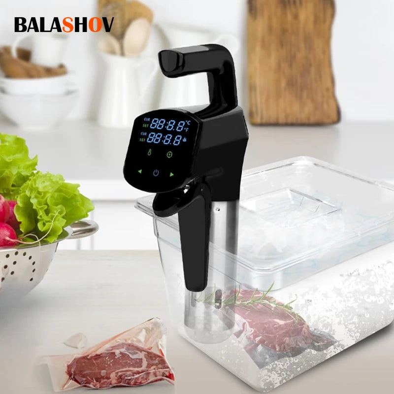 NEW 1100W Vacuum Sous Vide Cooker LCD Touch Screen Digital Display Immersion Circulator Accurate Cooking Waterproof Smart Slow Cooker App Control Connected Cooking