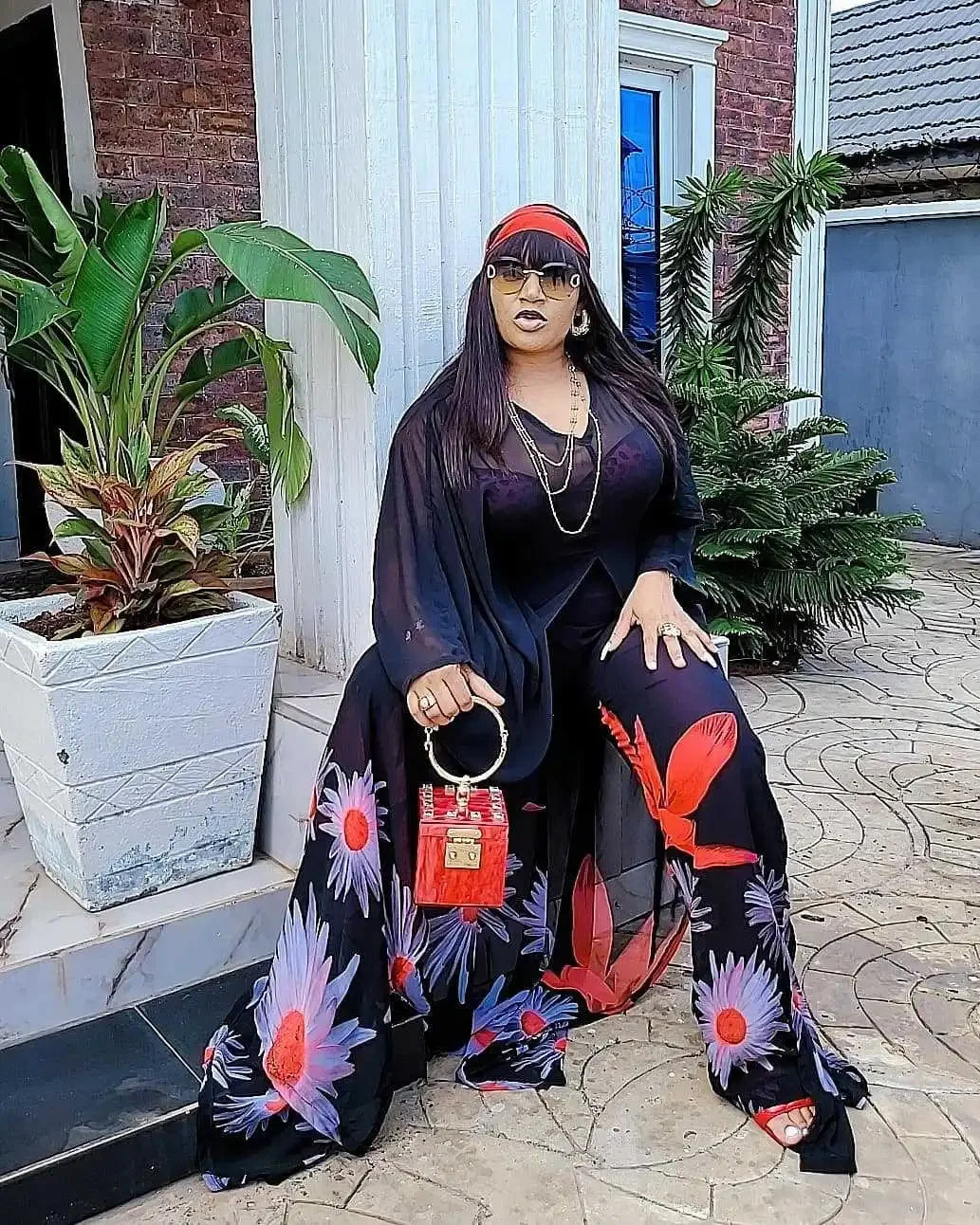 NEW Arrivals 2PCS Set Plus Size 5 Colors/Patterns Spring Summer African Clothes For Chubby Women Dashiki 2025 Fashion Long Dress Sets Pants Suits Outfits Party Dresses