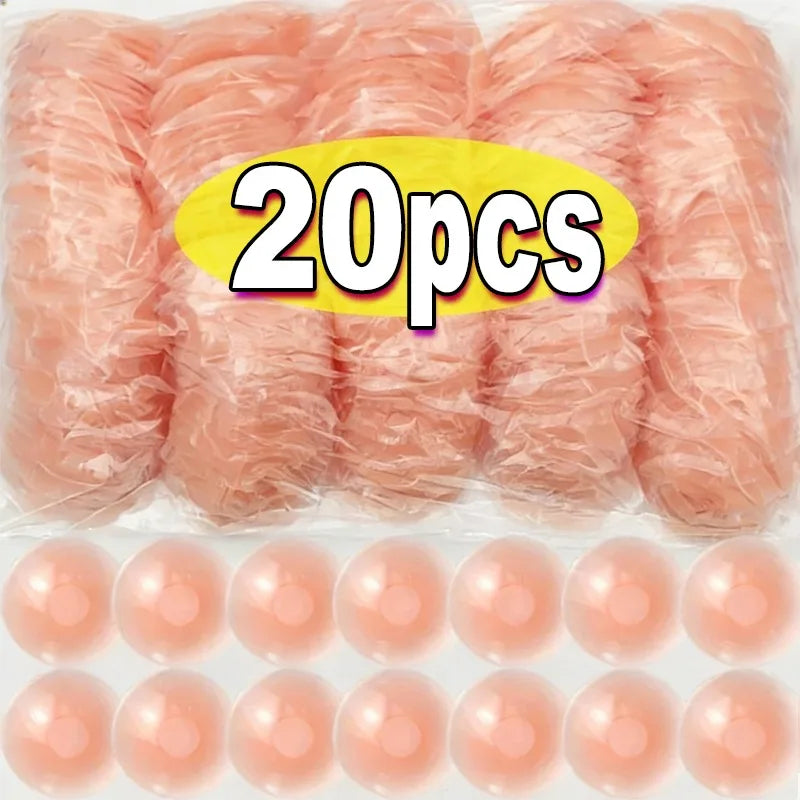 20/50/100 PCS Set Women Reusable Breast Petals Lift Invisible Silicone Bra-Less Pasties Pads Nipple Cover Invisible Petal Adhesive Bra Cover  Stickers Ladies Underwear Accessory Sets