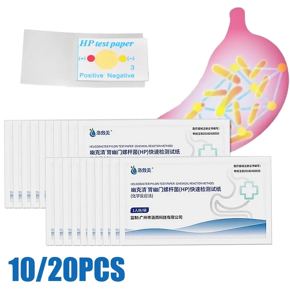Buy 10 Get 12 Free Physical Health Testing Helicobacter Pylori Detection Oral Saliva Self Test Stomach Pain Gastritis Measure Rapid Accuracy Health Care Tools Sets