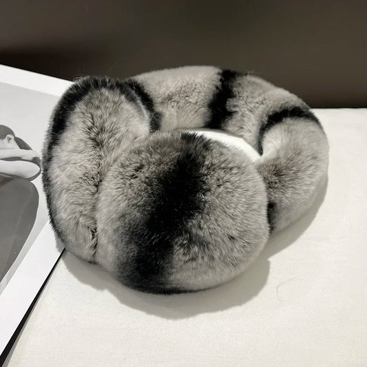 NEW Arrivals 8 Colors 100% Real Rex Rabbit Fur Earmuffs for Women Girls Winter Snow Outerwear Ear Warmers Soft Warm Furry Ear Muffs for Cold Weather Ladies Luxury Fashion Apparel Accessories