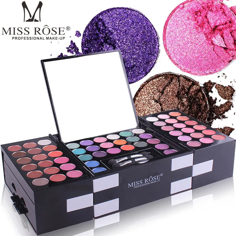 148 Color Long Lasting Waterproof Shimmer Makeup Kit Glitter Matte Eyeshadow Eyebrow Blush Palette Travel Cosmetics Set