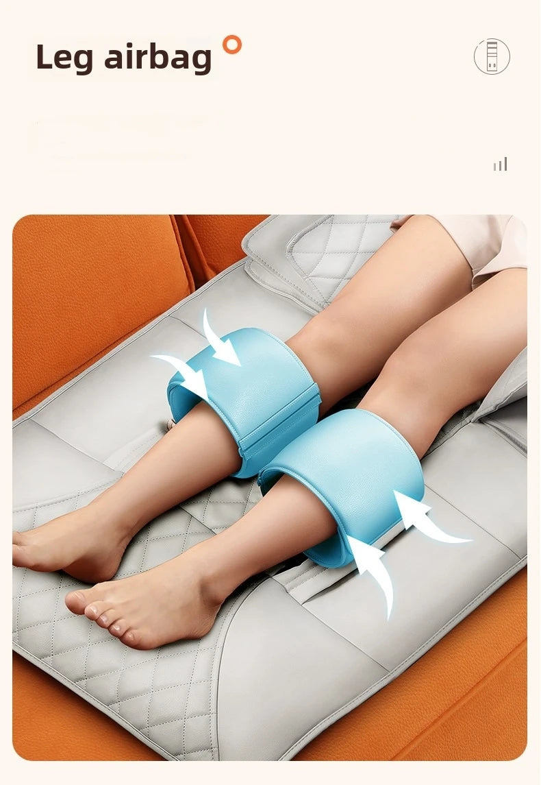 Korean Increase Widen Lengthen Airbag Heated Neck Massager UK Plug Full Body Massage Mat Mattress Traction Lumbar Vibration with Remote Control
