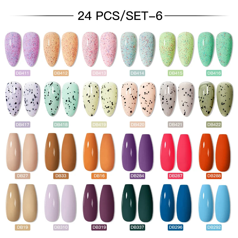 NEW Arrivals 24/40.120PCS Set Colors Gel Nail Polish Set Semi Permanent Hybrid Gel Varnish Set Base Top Coat Soak Off UV LED Nail Gel Kits Manicure Pedicure Accessories Nail Care Tools Sets Cosmetic Supplies