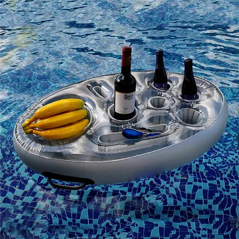 NEW 70x50CM Summer Sea Bucket Cup Holder Inflatable Pool Beach Swimming Play Family Party Float Beer Drink Tray Cooler Table Home Swimming Pool Beach Accessories