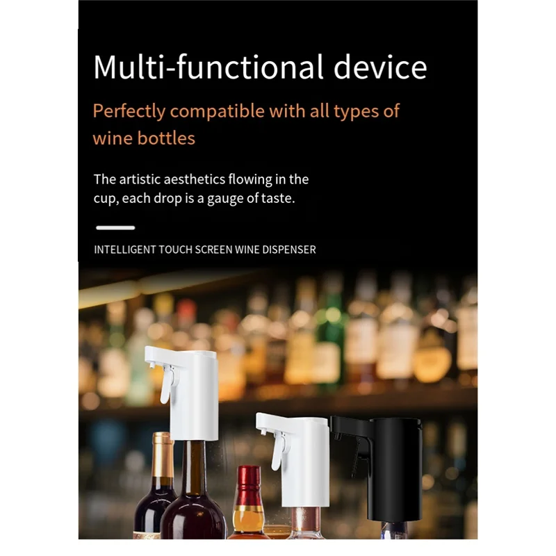 NEW Arrivals Electric Wine Decanter Aerator Dispenser Digital USB Recharging Electric Wine Pourer Aerator Dispenser Pump Pourer Wine Accessories Home Bars Pubs Restaurants Hotels Barware Tools