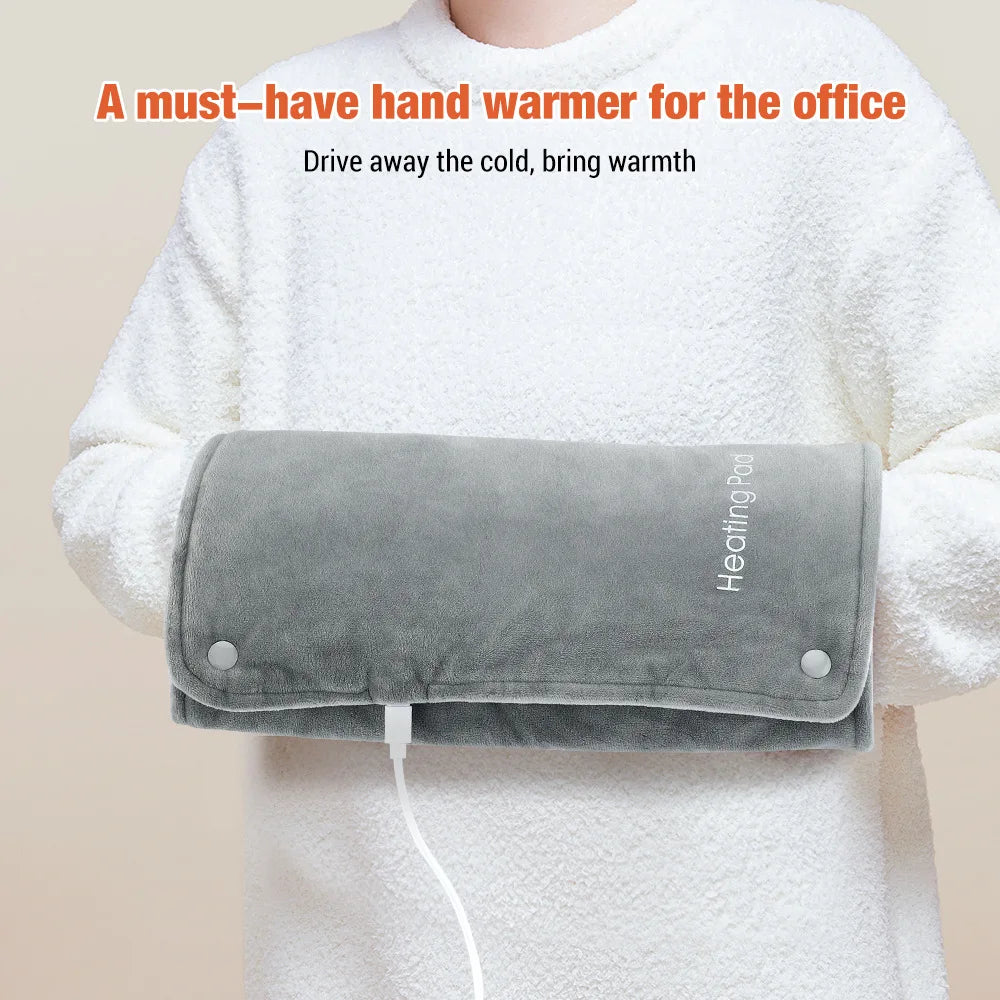 USB Heating Pad Electric Heated Mat Machine-Washable Ultra-Soft Microplush Pad for Back Pain and Cramps Christmas Gift