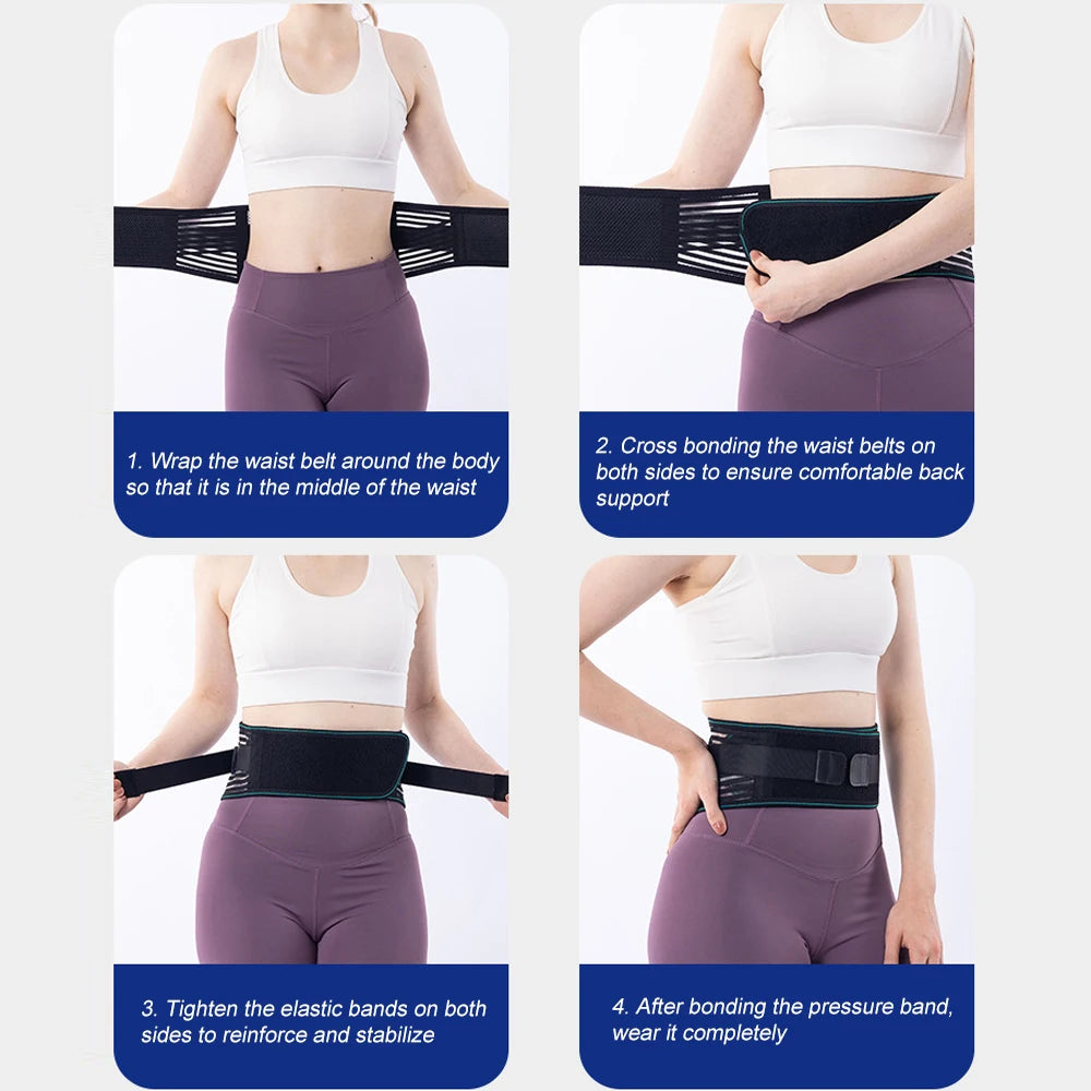 NEW Arrivals S-3XL Plus Size Hip Buttocks Lifting Lower Back Brace for Pain Relief, Adjustable Lumbar Support Belt for Sciatica, Breathable & Stabilizing with 4 Steel Stays Sports Belt
