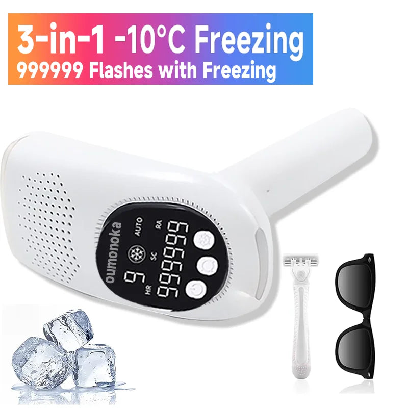 NEW Arrivals Women Permanent Laser Hair Removal Bikini Women's =10 Ice Cooling For Maximum Protection IPL Depilators Shaver Facial Hair Cutting Machine Men's Razor to Remove Hair Trimmer Hair Care Supplies