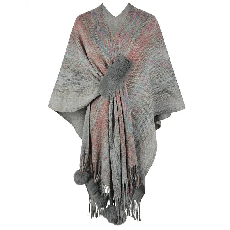 NEW Arrivals High Quality Luxury Shawl Cardigan Coats Women Sweaters Full Sleeve Tassel Cloak Coat Capes Elegant Splice Open Stitch Ponchos Autumn Winter Girls Ladies Fashion Apparel Accessories Clothing Supplies