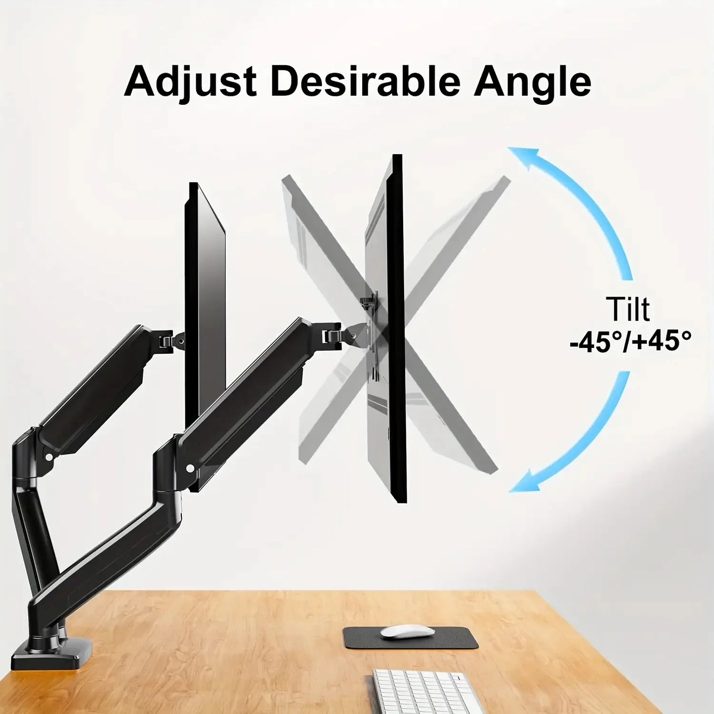 Dual Robotic Arm Monitor Stand Universal Free Hovering Telescopic Arm Base Computer Monitor Support Base Monitor Spring Bracket