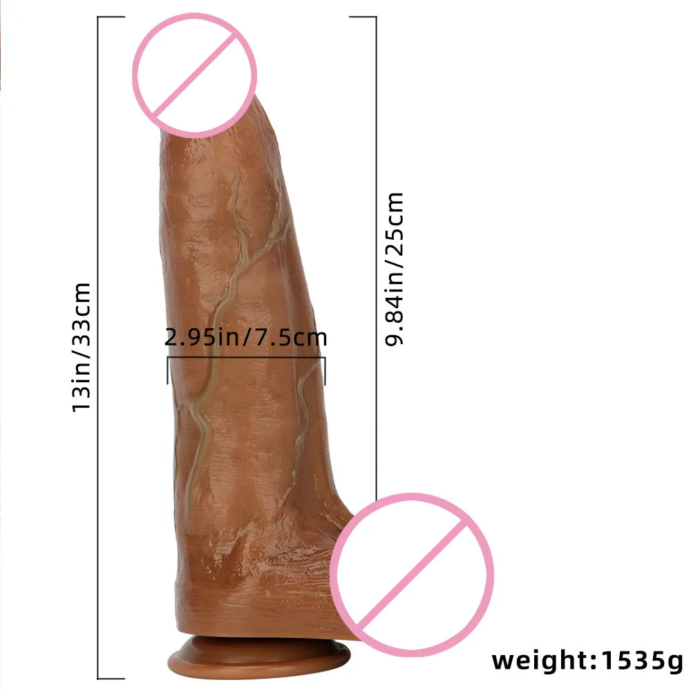 33CM Huge Dildo XXL Silicone Cock Realistic Penis With Suction Cup Strap On Dildos For Women Men Masturbator Anal Plug Sex Toys Products  Adults 18+ Supplies