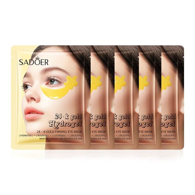 NEW 20PCS Set 24K Gold Crystal Collagen Eye Mask Anti Wrinkle Dark Circles Moisturizing Anti wrinkle Anti-Aging Eye Patches Women Beauty Salon Spa Accessories Korean Skin Care Products