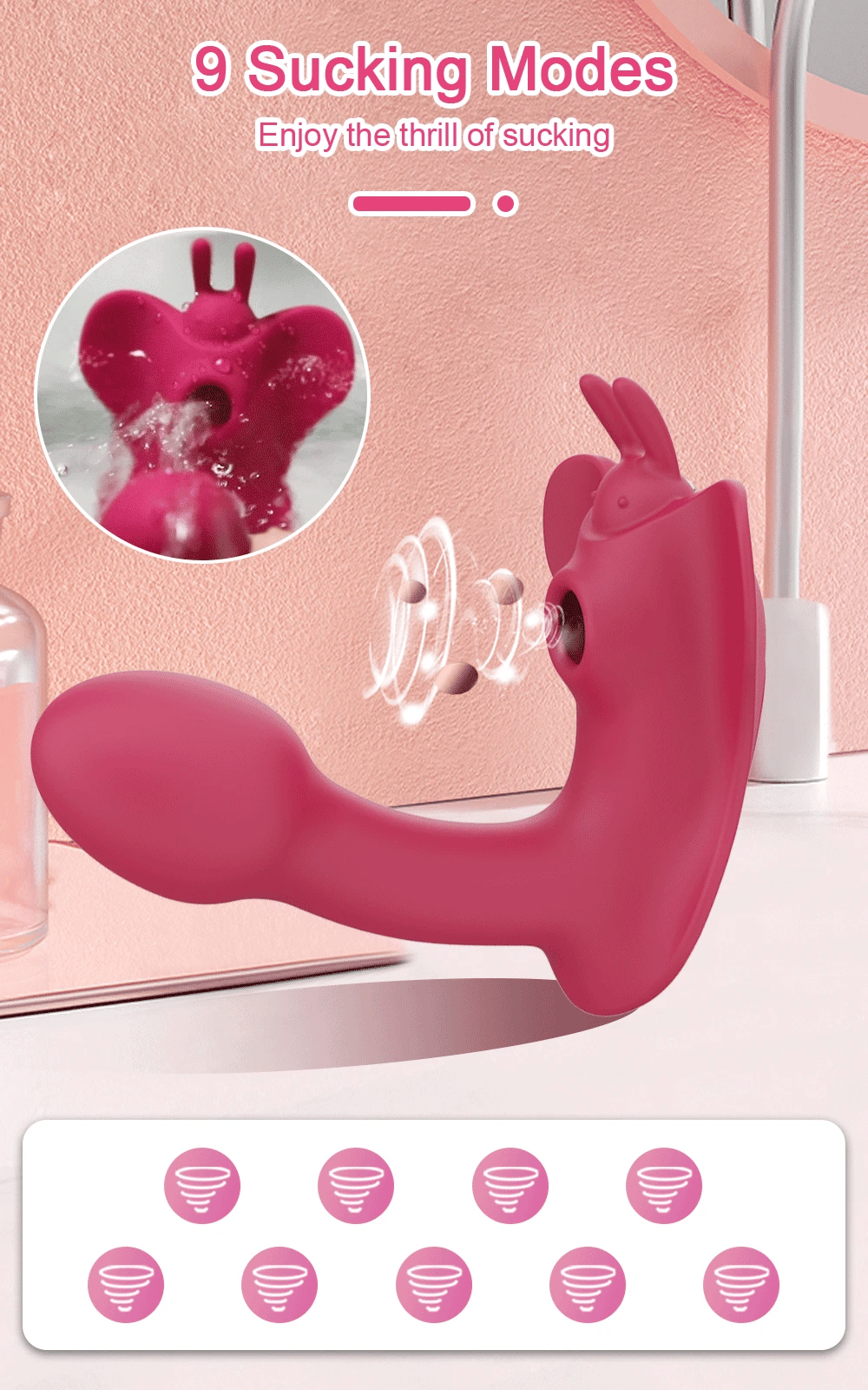 NEW Arrivals Wearable Sucking Panty Vibrator Butterfly Vibrators Dildo Adult Sex Toys For Women APP Vibrating Egg Vaginal Clitoris Stimulator
