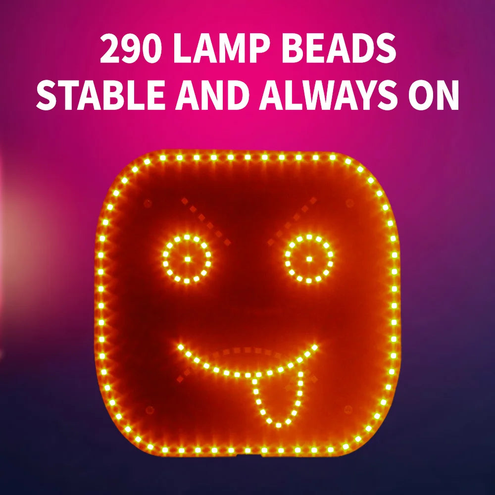 Car Funny Facial Expression Light With Remote Controller Rear Window Multi-function Warning Reminder Lamp Exterior Accessories