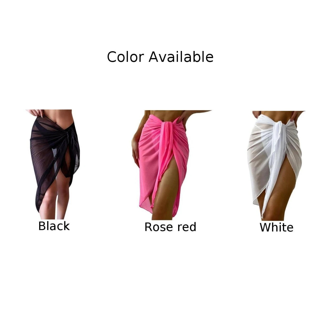 NEW Arrivals Ladies Rose Red-Black Sexy Women Sarongs Swimsuit Cover Ups Beach Bikini Swimwear Luxury Wrap Summer Swimming Girls Sexy Beach Wear