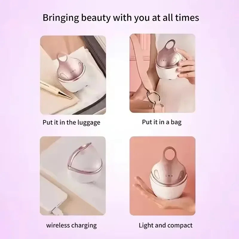 EMS 5 in 1 Facial Massager 4D Massage Head Home Use Facial Device Promote Face Cream Absorption 5 Light Color Modes Beauty Tools Women Skin Care Supplies