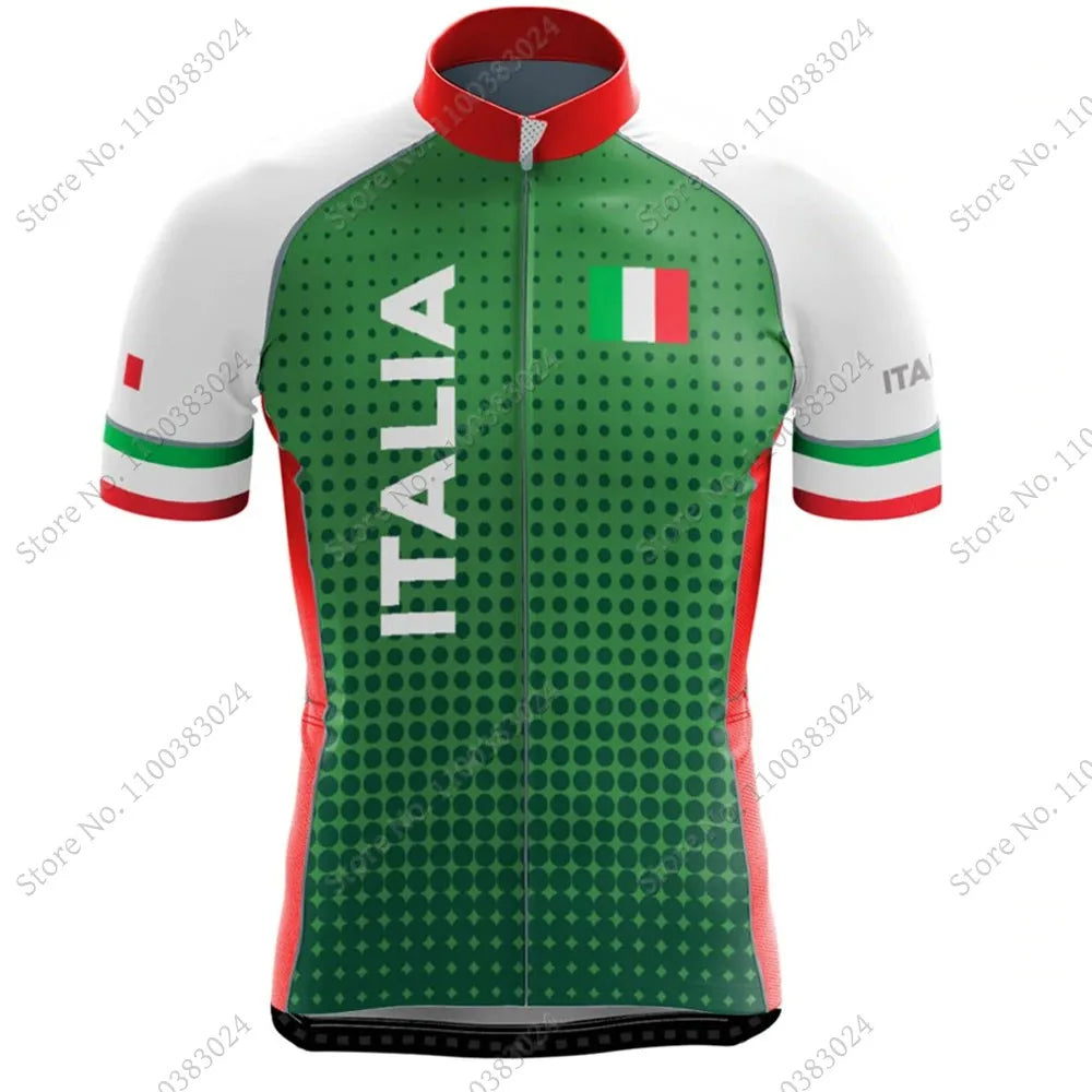 Cycling Jersey Italy Set Summer Italian Nation Bicycle Clothing Road Bike Shirts Suit Bicycle Bib Shorts MTB Ropa Maillot