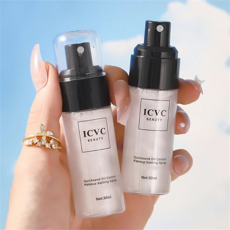 2PCS Set Professional Makeup Setting Spray, Oil-Control Fixation Spray Makeup, Long-Lasting, Natural Matte, Refreshing Cosmetics For Women