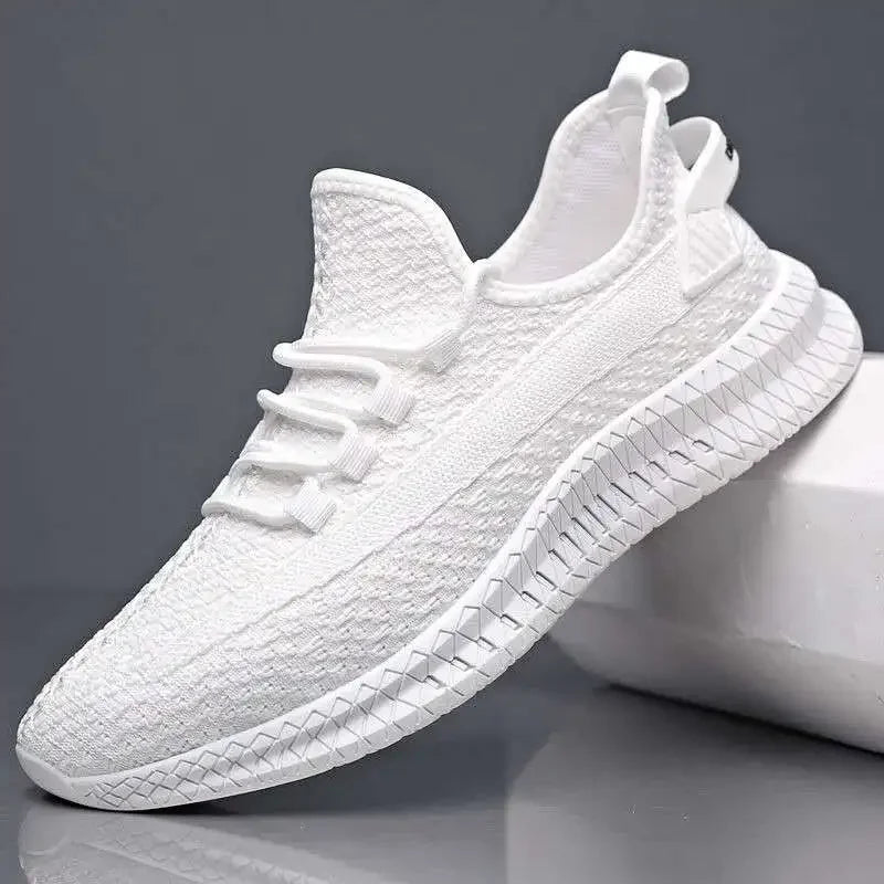 Men's Casual Shoes Men's Fashionable All-Matching Sneakers Men's Shoes Flying Woven Breathable Mesh Cloth Shoes Spring & Summer