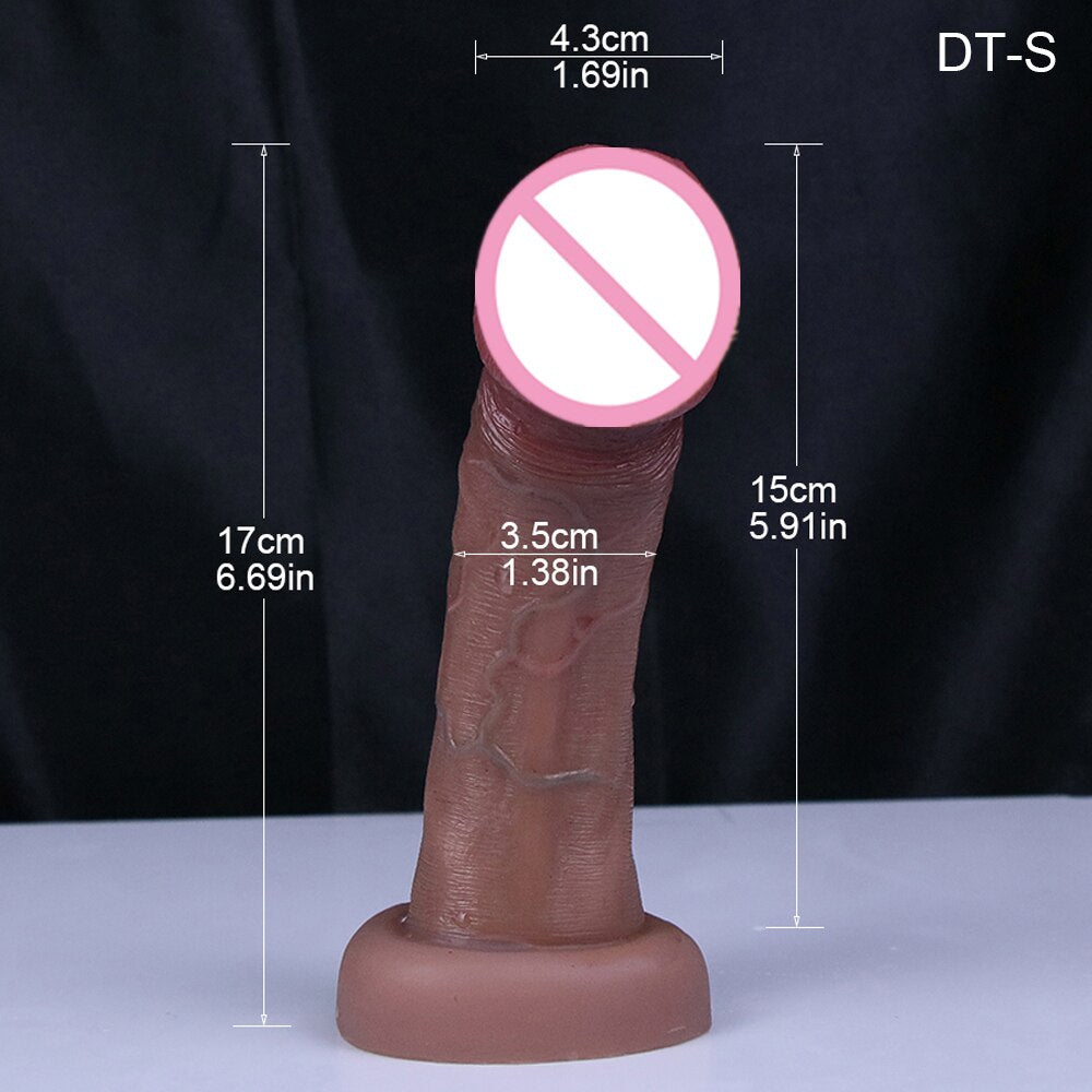 Big Glans Dildo Realistic Penis Soft Silicone Adults Strapon Vagina Orgasm Anal Sex Toys With Huge Suction Cup For Women And Man