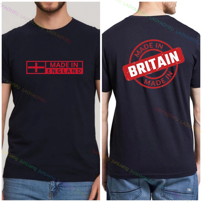 NEW Arrivals  S-4XL Summer New Shirt England Flag Badge Unisex Patriotism Graphic T-Shirts Women's T-Shirts Men T-shirt Short Sleeve Tee Women Men Casual Sports Supplies