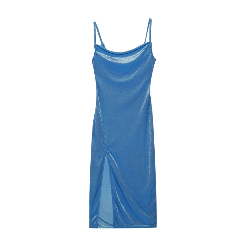 Multi-Colors S-XL UK Size Woman European American Dresses Style Women's Clothing New Spring Summer Fashion Sexy Slim Fit Slit Suspender Evening Party Night Clubwear Dress
