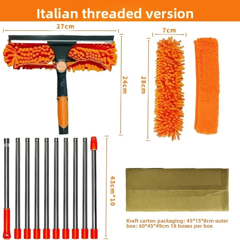 NEW Arrivals Two-In-One Set Window Cleaning Scraper Glass Cleaner Double-Sided High-Rise Window Cleaning Professional Household Goods Home Office Cleaning Tools Sets