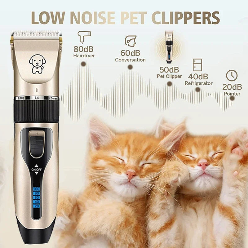 Cordless Rechargeable Professional Dog Clipper Dog Hair Clippers Grooming (Pet/Cat/Dog/Rabbit) Haircut Trimmer Shaver Set Pets